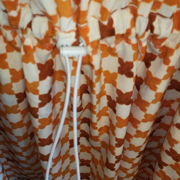 Tilley Dress Orange Burgundy Geometric Print Tank Dress Short Sleeveless Sz XL - Picture 5 of 8